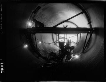Big Creek - Mammoth Pool - Welding on liner