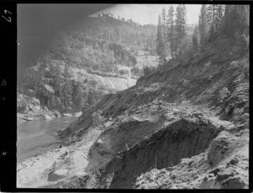 Big Creek - Mammoth Pool - Dam access road excavation, West Abutment