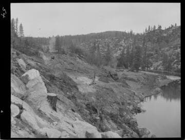 Big Creek - Mammoth Pool - Stripping of over burden - Intake Portal of Diversion Tunnel