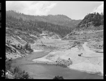 Big Creek - Mammoth Pool - General view of Dam from Daulton