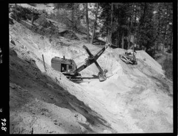 Big Creek - Mammoth Pool - Open cut for gate shaft