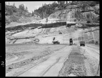 Big Creek - Mammoth Pool - Placing material on vertical filters