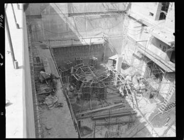 Big Creek - Mammoth Pool - Forming for columns of spiral case