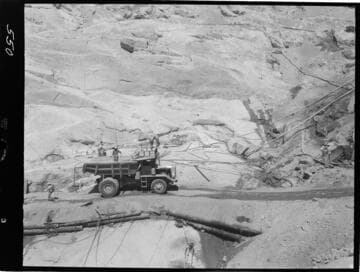 Big Creek - Mammoth Pool - General view of cutoff trench looking west