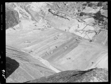 Big Creek - Mammoth Pool - Upstream portion of Dam from the west dome