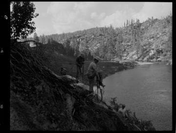 Big Creek - Mammoth Pool - Drilling on dam access road