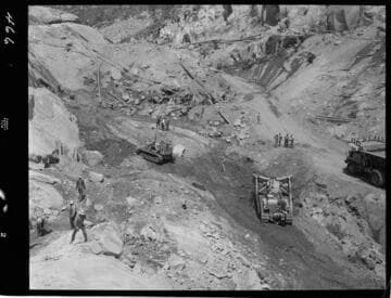 Big Creek - Mammoth Pool - Excavation of cutoff trench