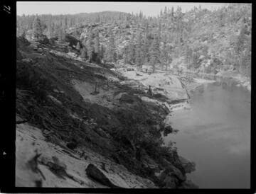 Big Creek - Mammoth Pool - General view of diversion tunnel contractor's dumpsite