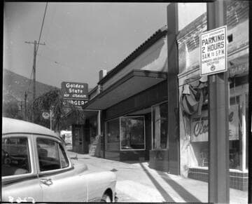 Parking in front of businesses