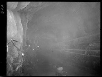 Big Creek - Mammoth Pool - Mucking operation in power tunnel