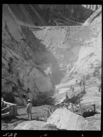 Big Creek - Mammoth Pool - Clean and preparation of access looking downstream