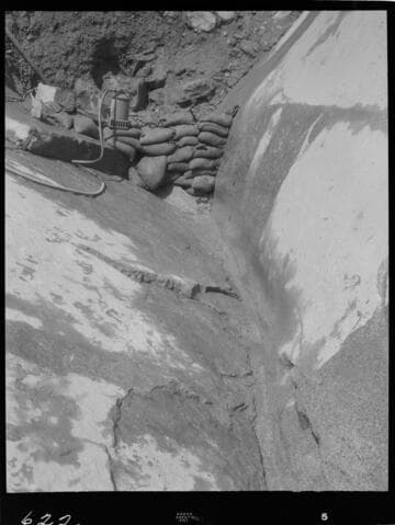 Big Creek - Mammoth Pool - Slush grouting in bottom of cutoff trench