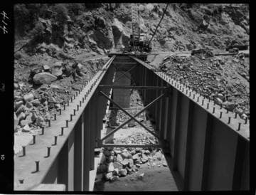 Big Creek - Mammoth Pool - Bridge girders in place