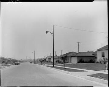 Street light in a residential area