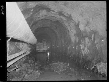 Big Creek - Mammoth Pool - Power tunnel showing diameter transition