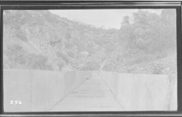 The inside of the Middle Fork branch conduit (flume) at Kaweah #3 Hydro Plant