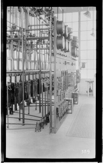 The switchboard at Tulare Substation