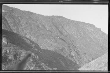 A long distance view of a flume of Kaweah #1 Hydro Plant