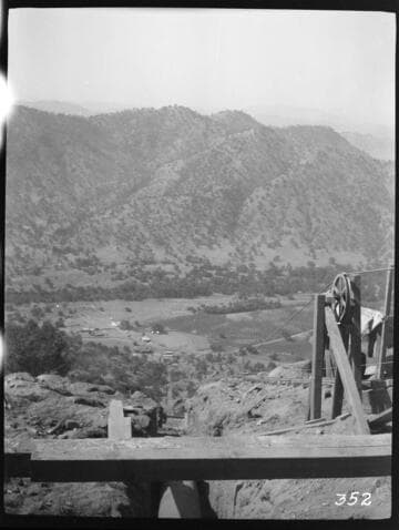 A view down the pipe line at the Tule Plant during construction