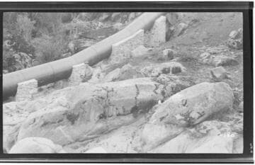 The installed siphon pipe at Kaweah #3 Hydro Plant