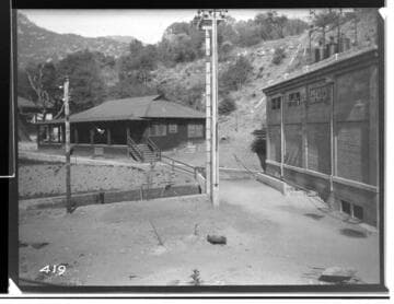 The power house and a cottage at Kaweah #3 Hydro Plant