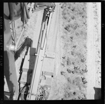 View of ground from bucket