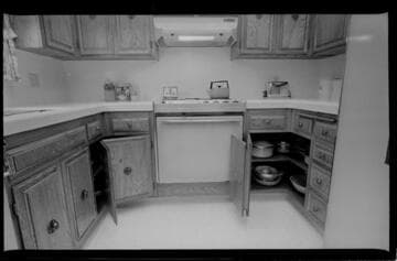 Interior views of an all-electric kitchen