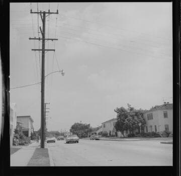 Distribution lines and poles in Inglewood near Century Blvd
