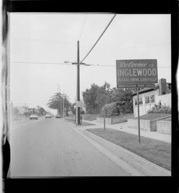 Street lighting in residential area