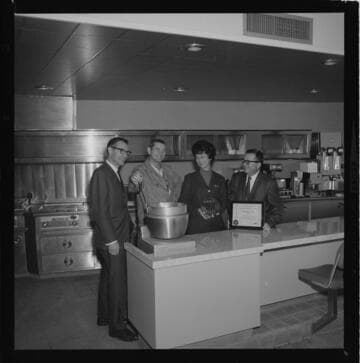 All Electric Building Award being presented at commercial appliance display