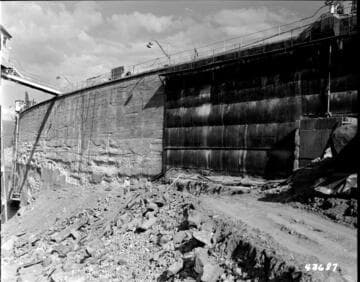 Huntington Lake Dams - Starting upstream fill