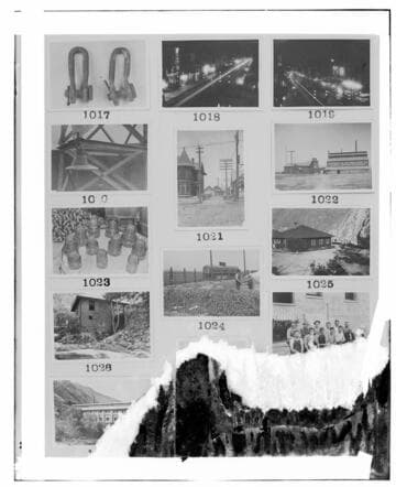 This is a multi-image negative that depicts tower tests, night cityscapes, insulator company