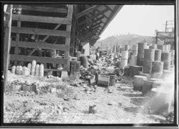 Runaway of Patrolman's Rig : Showing damage caused by partrolman Geo. Bates's team running away