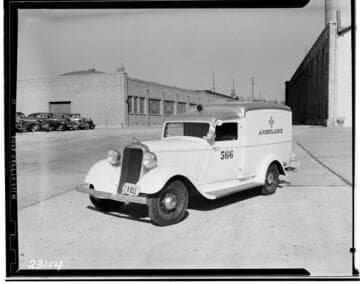 T3.1 Transportation - Autos, Trucks, & Railcars - Edison Company Ambulance #566