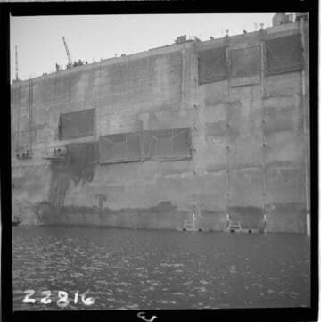 Big Creek, Huntington Lake Dams - Dam 1 Upstream face