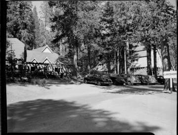 Big Creek Valley Editors Tour: shot of a mountain town with hotel size buildings