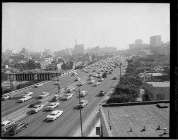 Los Angeles freeway scenes (shot from overpasses)