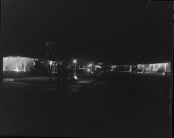 Exterior lighting in a residential area