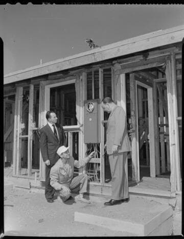 Meter placement at home construction site