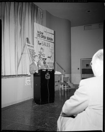 Sales meeting at the Hotel Statler Wilshire & Figueroa, Los Angeles