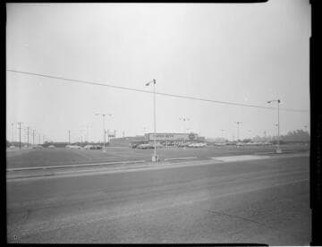 Lighting in parking lots of various stores (Alpha Beta)