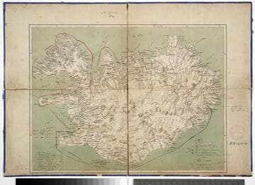 Island : efter Oluf Nicolai Olsen's og Bjorn Gunnlaugssons Uppdráttr Íslands