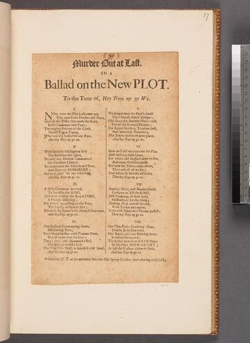 Murder out at last, in a ballad on the new plot. To the tune of, Hey boys up go we