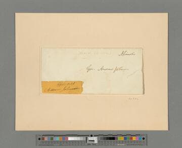 Abraham Lincoln envelope addressed to Andrew Johnson