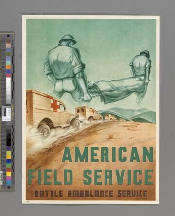 American field service. Battle ambulance service