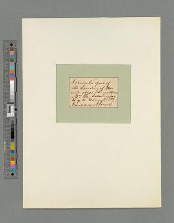 Abraham Lincoln note to Edwin M. Stanton