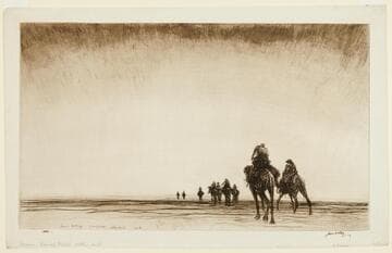 Dawn -- camel patrol setting out