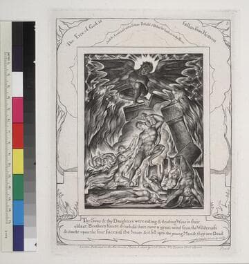 Illustrations of the Book of Job invented & engraved by William Blake  [4 of 22 engravings]