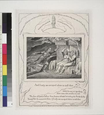 Illustrations of the Book of Job invented & engraved by William Blake  [5 of 22 engravings]