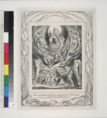 Illustrations of the Book of Job invented & engraved by William Blake  [6 of 22 engravings]